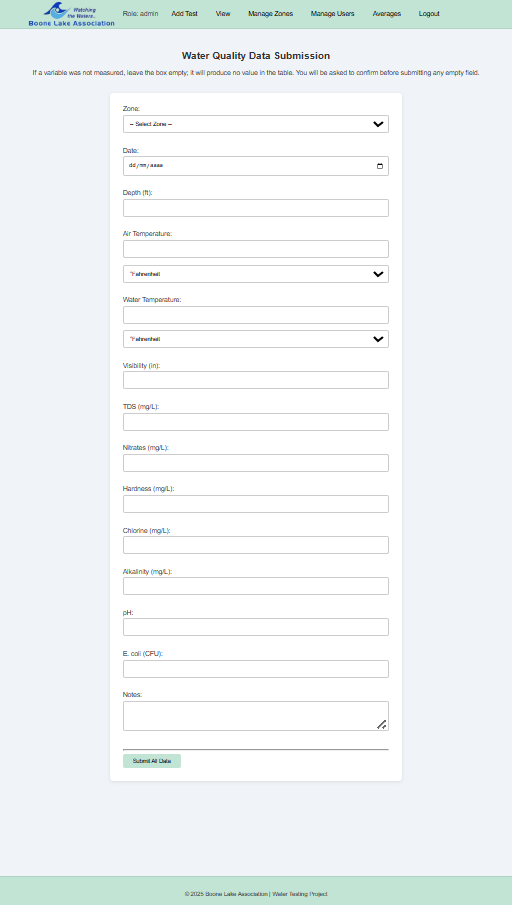 Water Quality Platform Screenshot 2