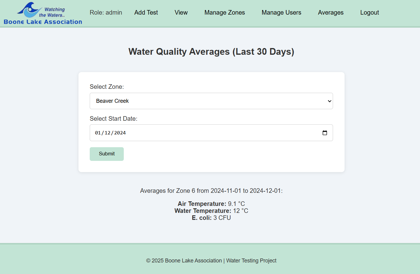 Water Quality Platform Screenshot 6